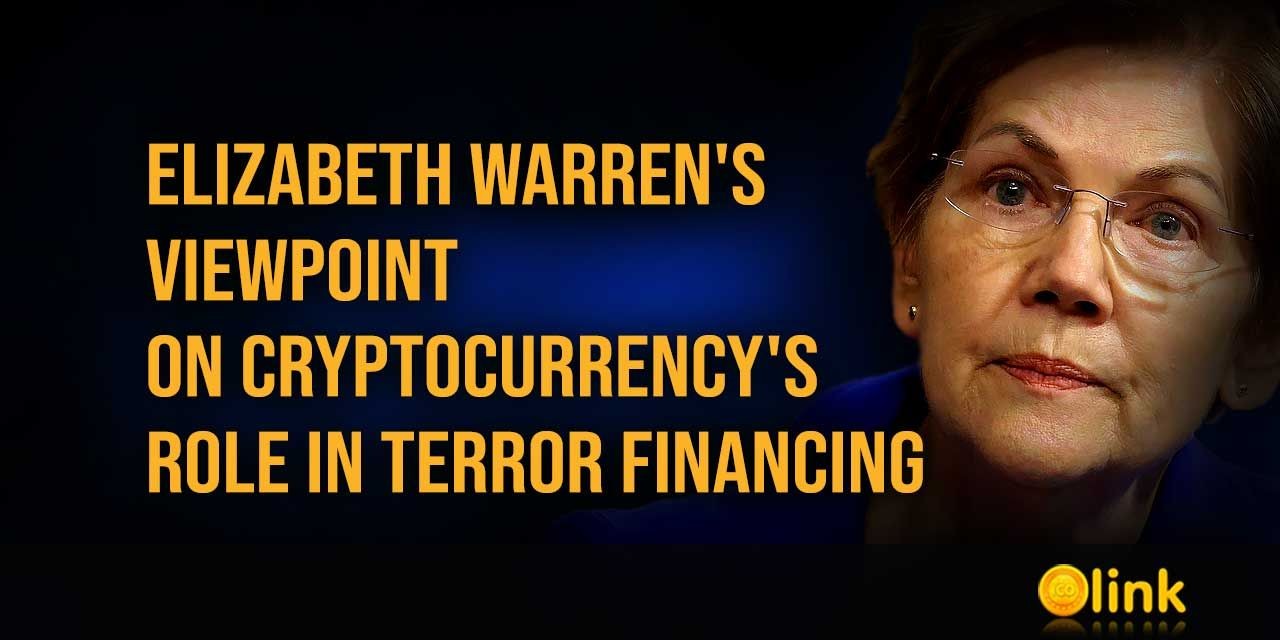 Elizabeth Warren's viewpoint on cryptocurrency's role in terror financing